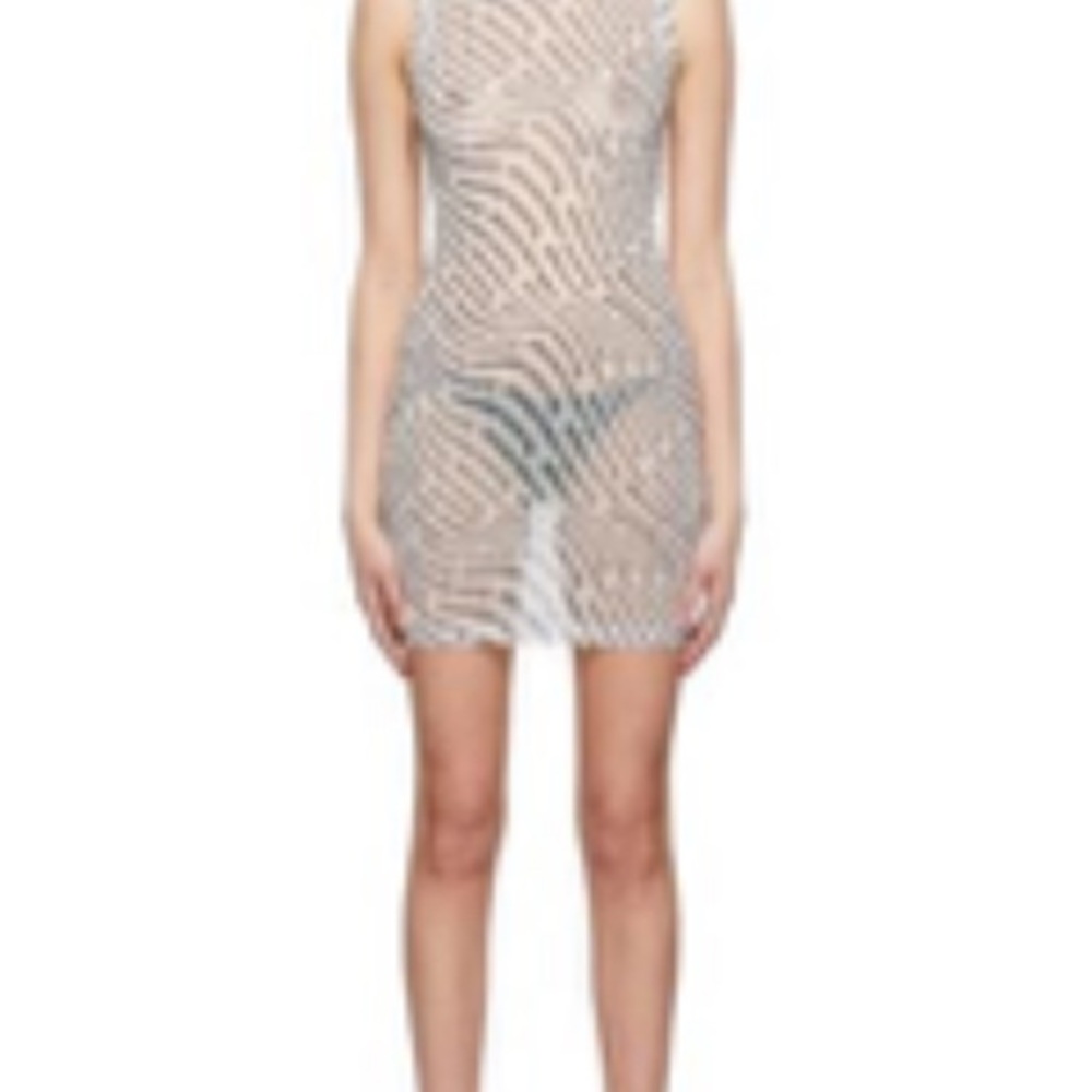 Alexander Wang Logo Mesh Mini Dress